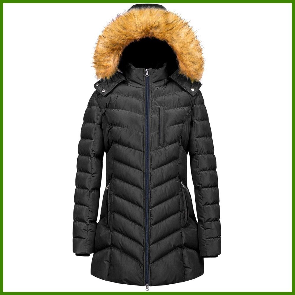 Waterproof Warm Winter Hooded Puffer Jacket Parka Long Coat
